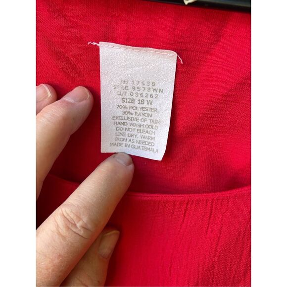 Vintage Lady Dorby size 18W. Tank top sheath dress. Button front top. - Picture 4 of 9